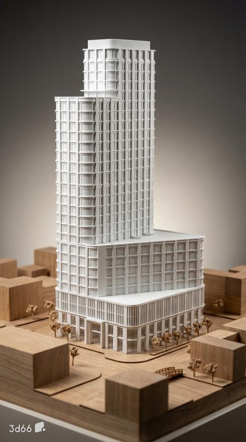 现代高层建筑模型,展现城市建筑之美设计灵感图片素材